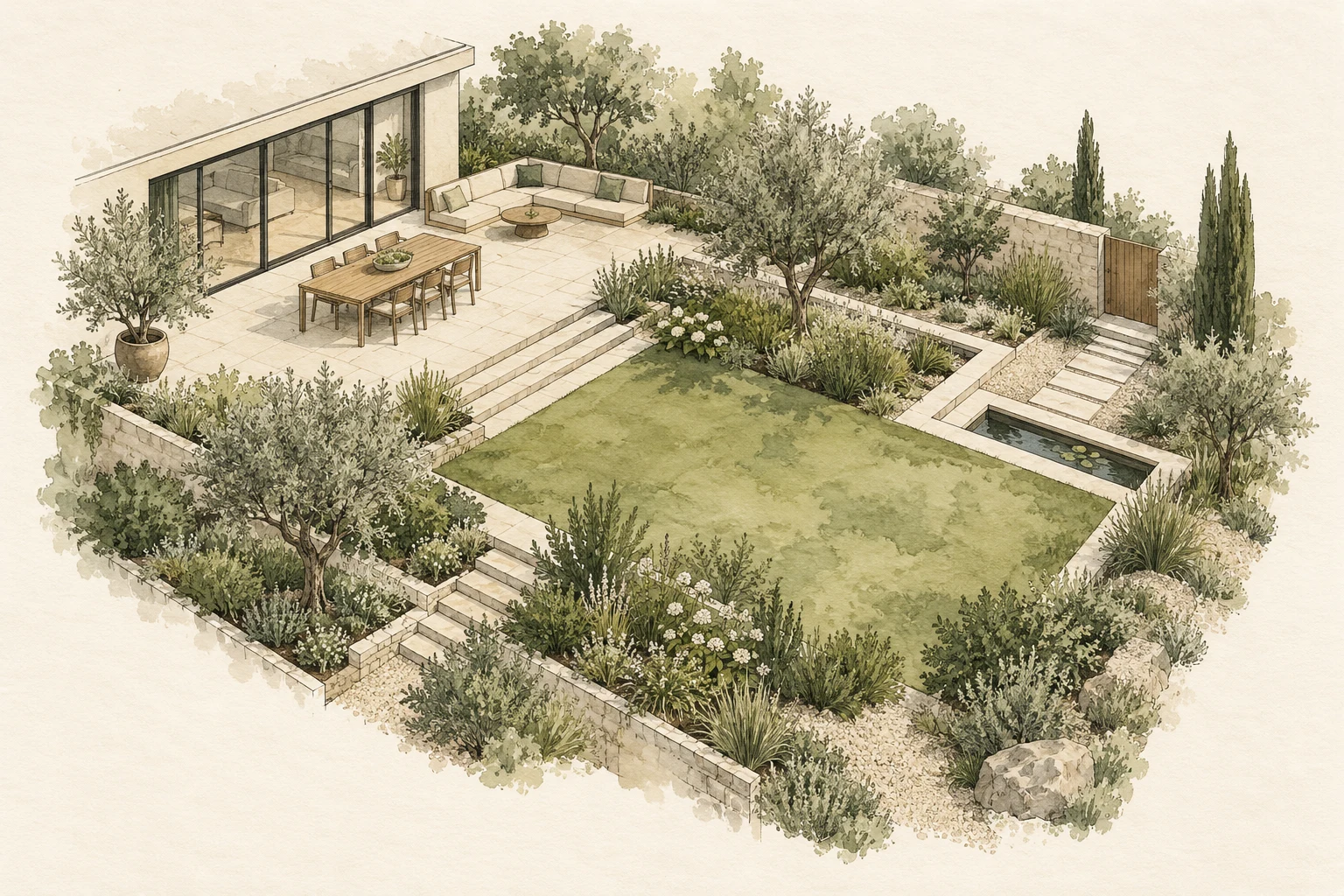 Landscape design service, architectural landscape drawings