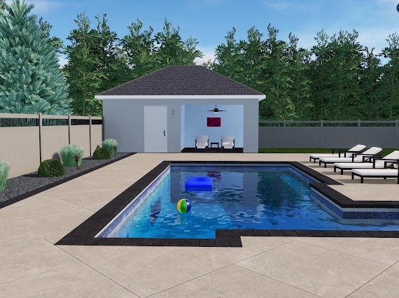 Pool and Pool House Design in Cherry Hills Village, Colorado